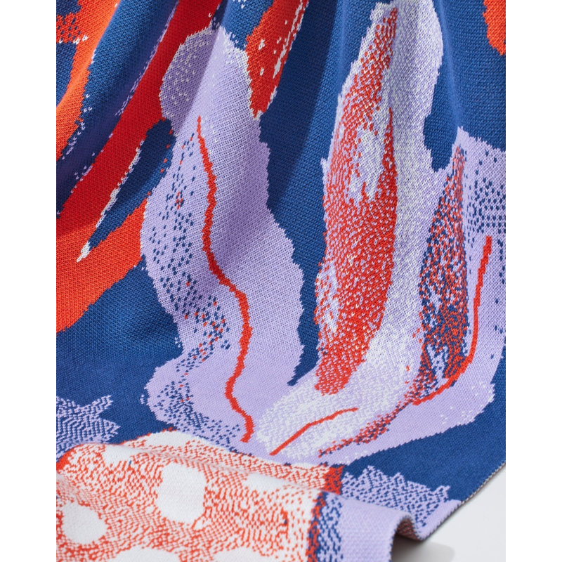 House Plants Throw Blanket, Blue Night, Egyptian Cotton