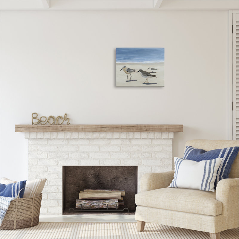 «Stupell Industries Sandpipers on Shore», peinture sur toile par Pamela Munger, H 16 po x l 20 po x P 1,5 po