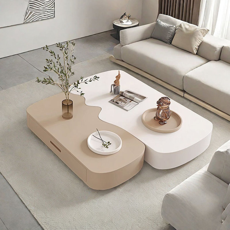 Simple modern net cream style coffee table