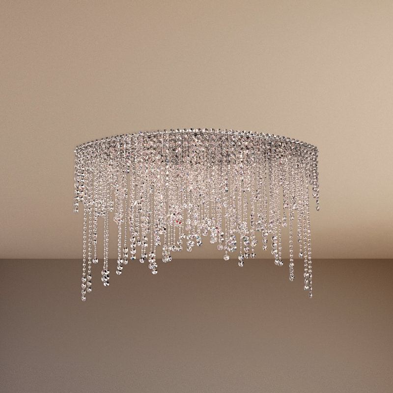 Chantant 8 - Light Flush Mount, Heritage Handcut Crystal Clear, 27.5" H x 43" W x 22" D