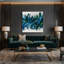 «Lyrical Abstraction 62», art mural sur toile verte-997664192