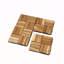 20 carreaux de terrasse imbriqués à carreaux, plancher carré en bois franc d'acacia jaune 12 "x 12" pour patio, banc, bord de piscine