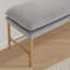 Banc de hall d'entrée rembourré, banc à chaussures de rangement avec tablette et pieds en métal-1931466736
