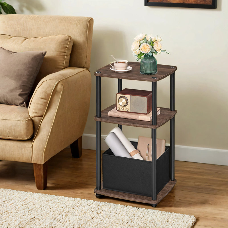 Side Table, Ebony Walnut/Black
