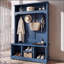 Portemanteau avec rangement pour chaussures, portemanteau avec banc à chaussures, 4 casiers à chaussures, rangement à 1 niveau, banc d'entrée 3 en 1 pour vestibule, chambre à coucher, salon