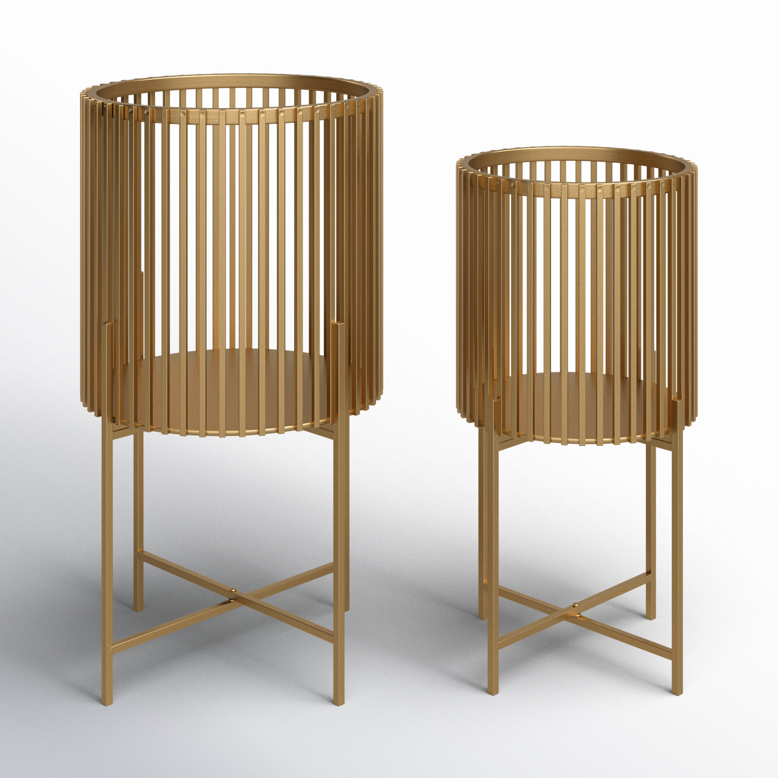 Deidra Metal Plant Stand, Gold