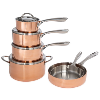 BergHOFF Vintage Polished Copper Cookware Set