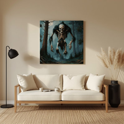 Art mural gris en métal Sci Fi Wendigo