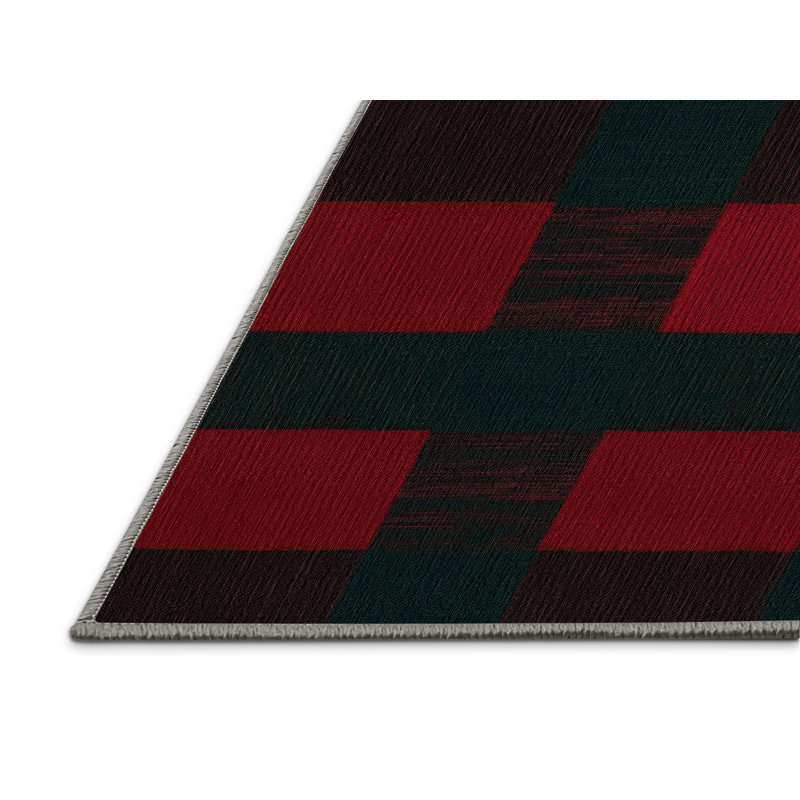 Tapis botanique brun lavable à la machine, Rond 4 pi