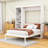 Goudelock Wood Murphy Bed with Shelves and Headboard-1865809057-1865809056