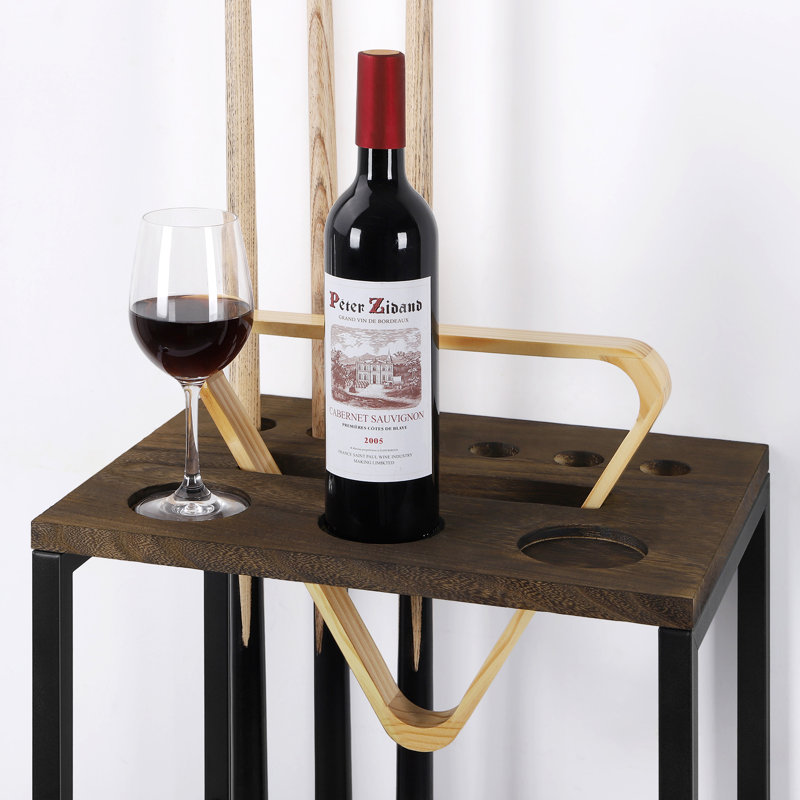 BTY Wood Pool Cue Rack, Heavy Brown