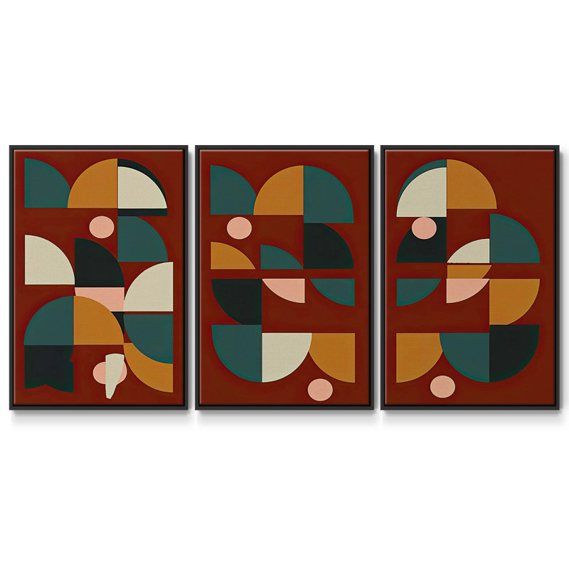 Arches sur rouille II 3 pièces, Noir, H 27 po x l 54 po