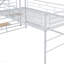 Lit mezzanine moyen avec escalier de rangement, simple, blanc - Conception peu encombrante pour les chambres de personnes avec sécurité et durabilité-226803829