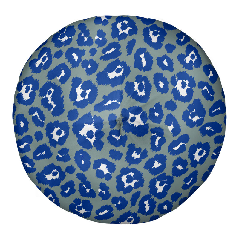 Housse et insert de coussin touffeté rond, H 26 po x l 26 po x P 4 po, Argent