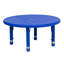 Table d'activités ronde Goddard 33 po en plastique, hauteur réglable - Table scolaire pour 4 personnes-7165829-7165833
