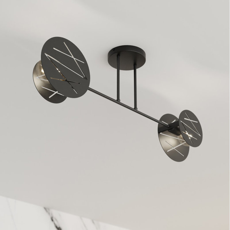 Norway Flush Mount, Matte Black