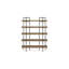 Tey Bookcase, 5 Display Shelves, Brown Mango Wood, Grey Metal Frame