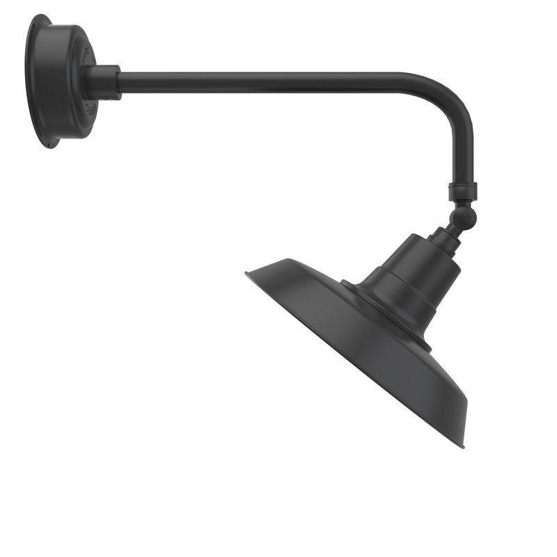 Luminaire de grange d’extérieur à del oldage, Noir mat