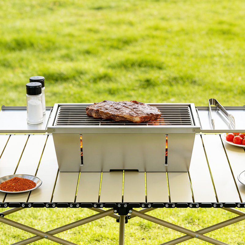 Barbecue portatif au charbon pliable