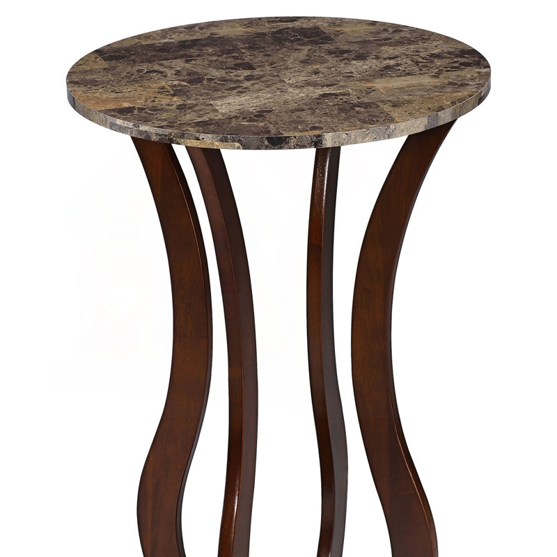 Table d'appoint ronde avec plateau en faux marbre