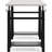 Adjustable Height Mixed Media Desk With Storage Shelves And Urban Farmhouse Design