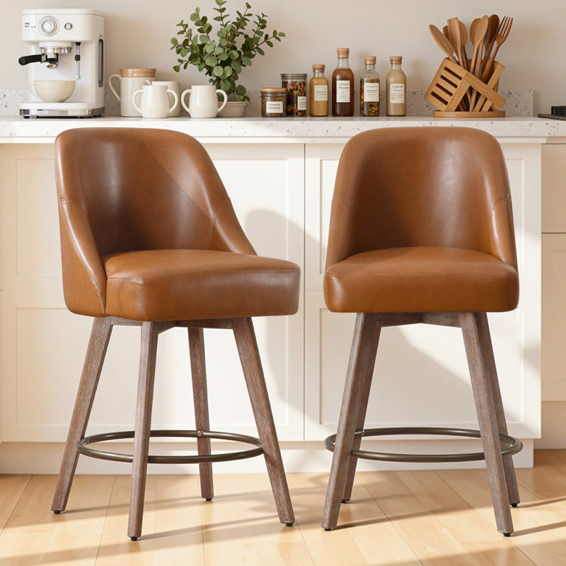 Tabouret de comptoir pivotant et pivotant de 26 po Malikhai, null