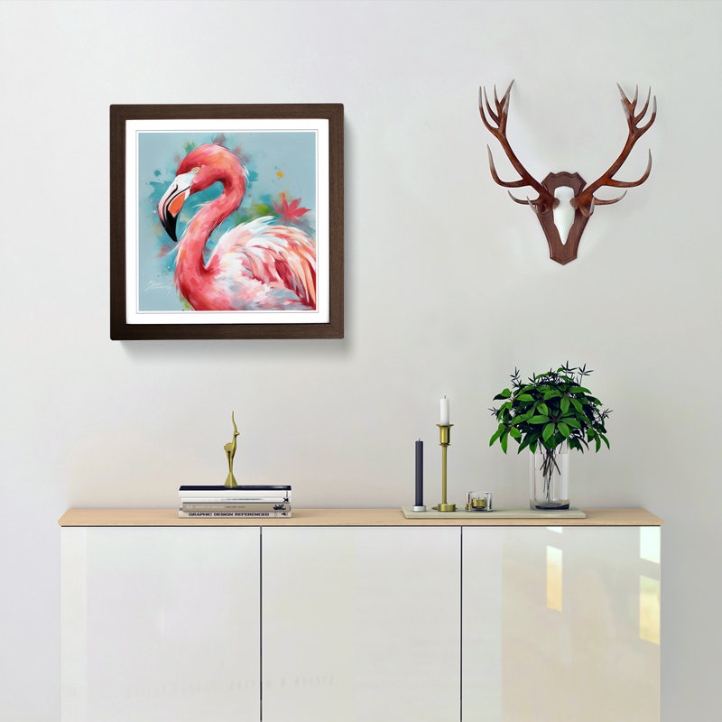 Single Picture Frame Print on Wood, Walnut
