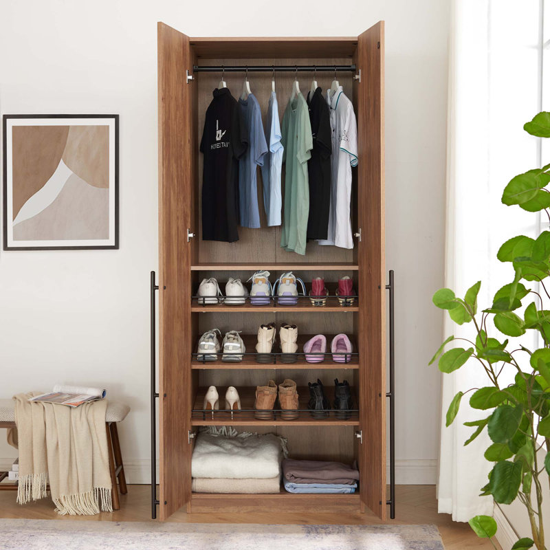 Armoire-penderie sur pieds Lee, Dorée