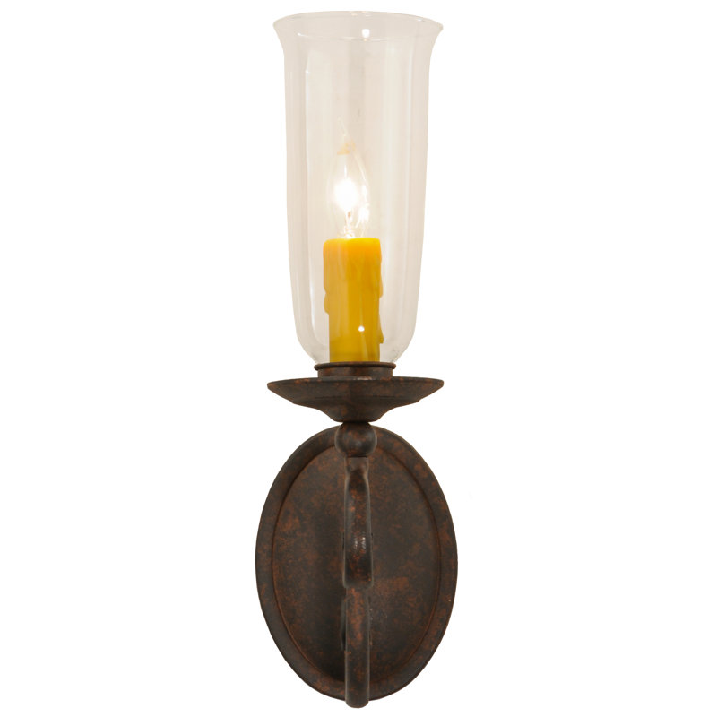 Wallis 1 - Light Candle Wall Light, 16" H x 5" W x 8" D, Cajun Spice