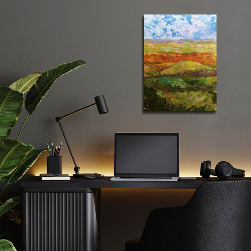  «Canyon Ridge 1» par Allan Friedlander, art mural en verre acrylique, 12 po x 16 po