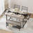 4-Piece Dining Table Set for 4 People,Rectangular Kitchen Table Set with 2 Chairs & 1 Bench,Double Side Drawers, for Dining Room,Kitchen,Restaurant,Yard-457115615