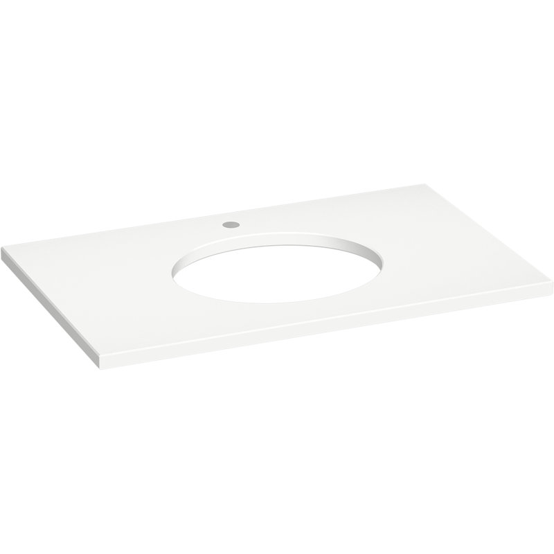 Comptoir de meuble-lavabo 37 po Silestone Quartz, Blanc Miami