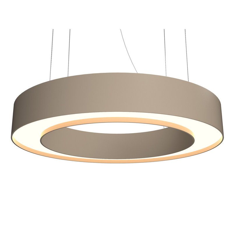 1 - Light LED Pendant, 5.27" H x 23.4" W x 23.4" D, Imbuia
