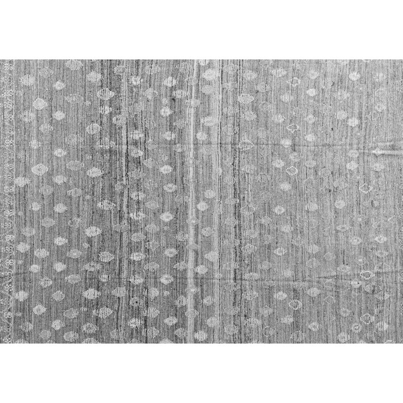 Tapis gris tissé à la machine Meritza, Rectangle 7 pi x 9 pi