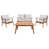 Natural Frame/Light Gray Cushion