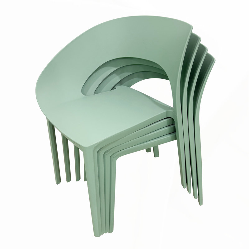 Chaise d'appoint en polypropylène Haze Green, Vert brume
