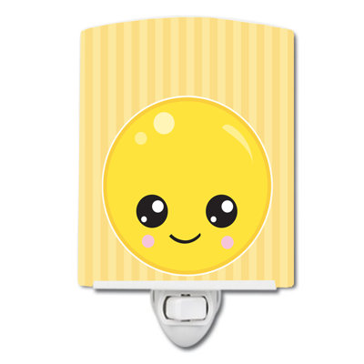 Éclairage de nuit en céramique smiley sourire