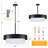 5 - Light Black Dimmable Drum Chandelier-1416444599
