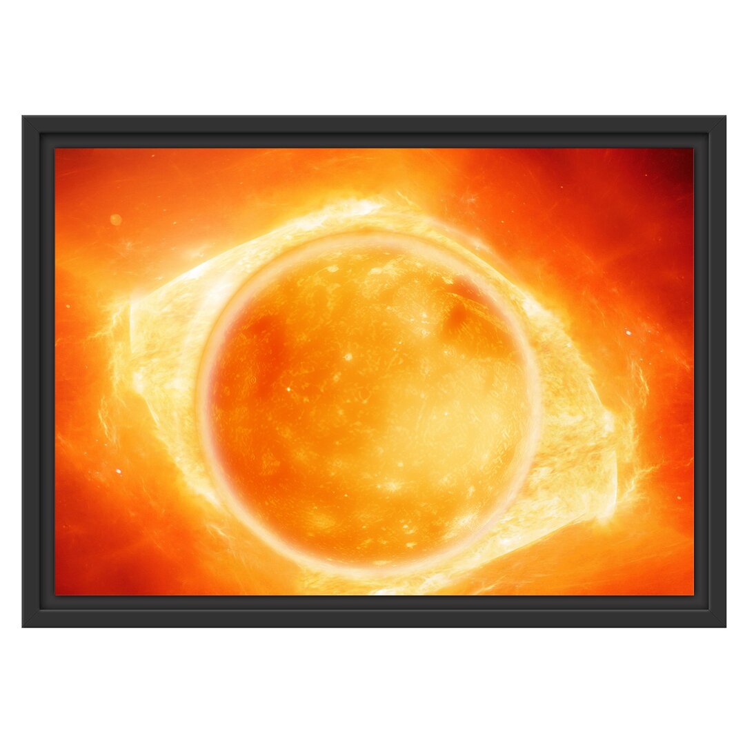 Gerahmtes Wandbild Sonne Feuerball