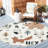 Abstract Handwoven Round 3' Cotton Area Rug in Multicolor