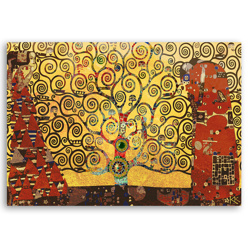 Gustav Klimt Tree Of Life - No Frame Print on Canvas, 80cm H x 120cm W