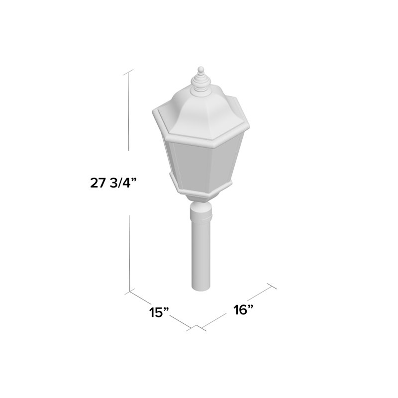 Edgewater 4-Light Post Top/Pier Mount Outdoor Aluminum Lantern