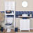 White Bathroom Vanity, Under Sink Cabinet with U-Shaped Cut-Out, Double Vented Doors, Space-Saving Design for Modern Bathrooms, Santorin Collection