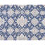 Tapis bleu et ivoire de haute qualité noué à la main