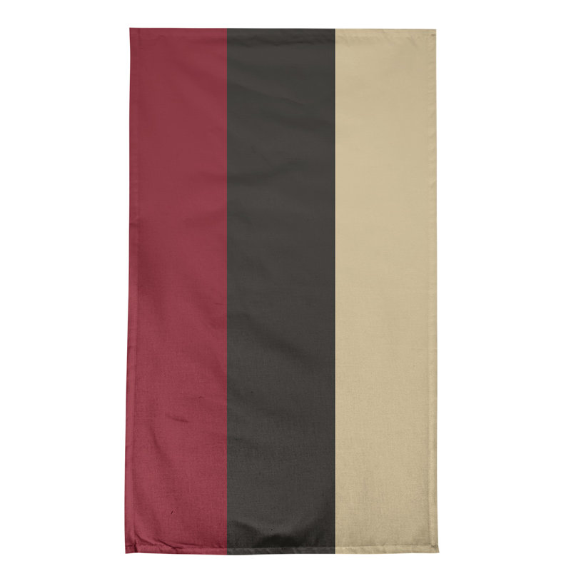 Serviette de thé hockey Anaheim, Polyester sergé, Rouge brique / noir / sable du désert