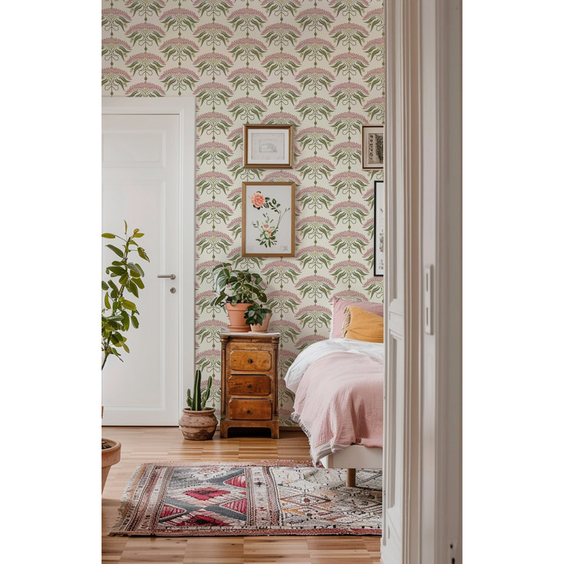 Fleur de Réve - Floral Wallpaper, Linen, Self-adhesive