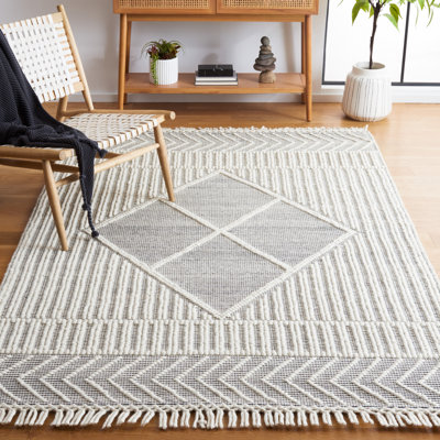 Tapis style sud-ouest en laine et coton tissé à plat Altis