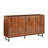 Mid-Century Modern Sideboard Buffet Cabinet, Geometric Carved Storage Cabinet With Metal Legs