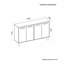 Console moderne, chêne saphir et blanc, 47,2 po x 29,0 po x 11,6 po | 100% panneau de particules enduit de mélamine, épaisseur: 0,7 pouce | Design scandinave élégant, parfait pour les vestibules et les salons-1710525662