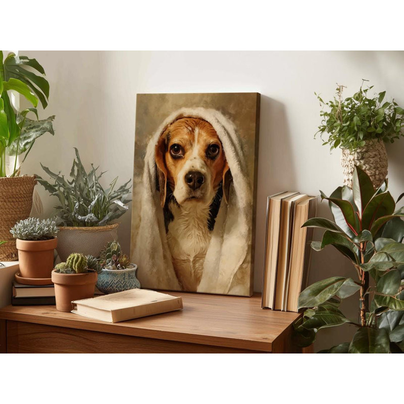 Art Regal Beagle: portrait de chien de la Renaissance, décor Moody Home, H 30 po x l 20 po